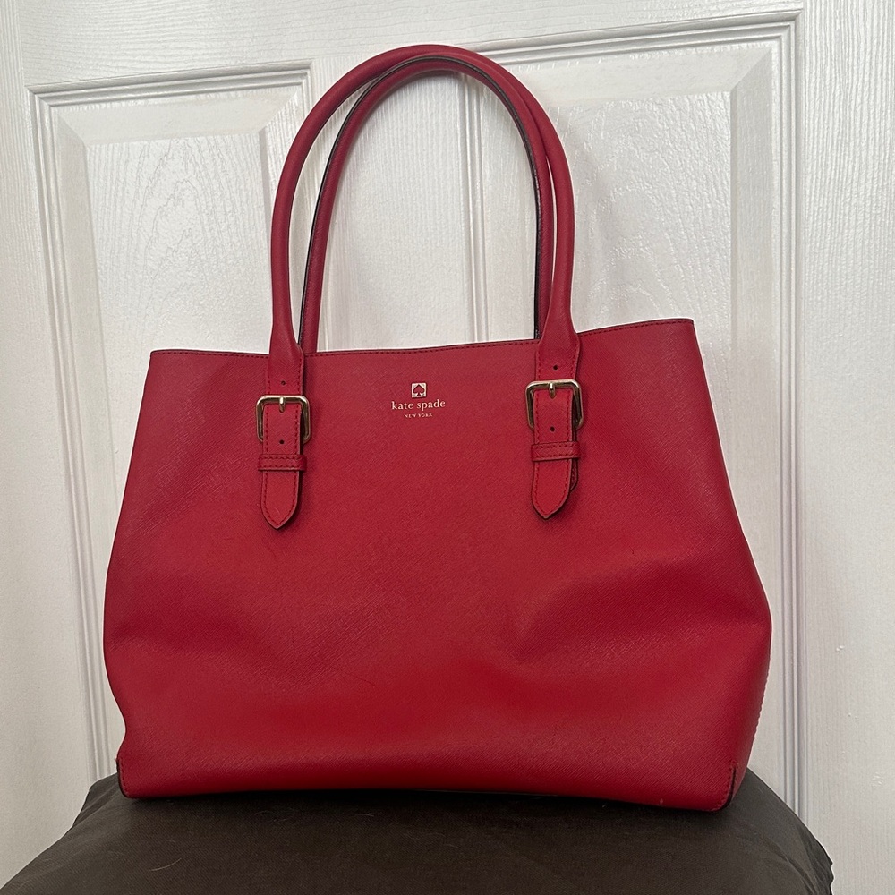 Kate Spade Large Cherry Red Tote Bag